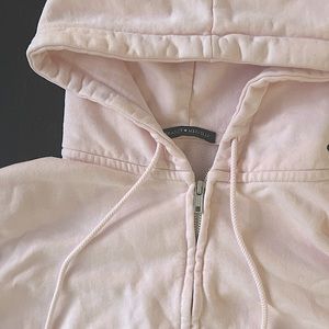 Brandy Melville Cropped Zip Up Hoodie